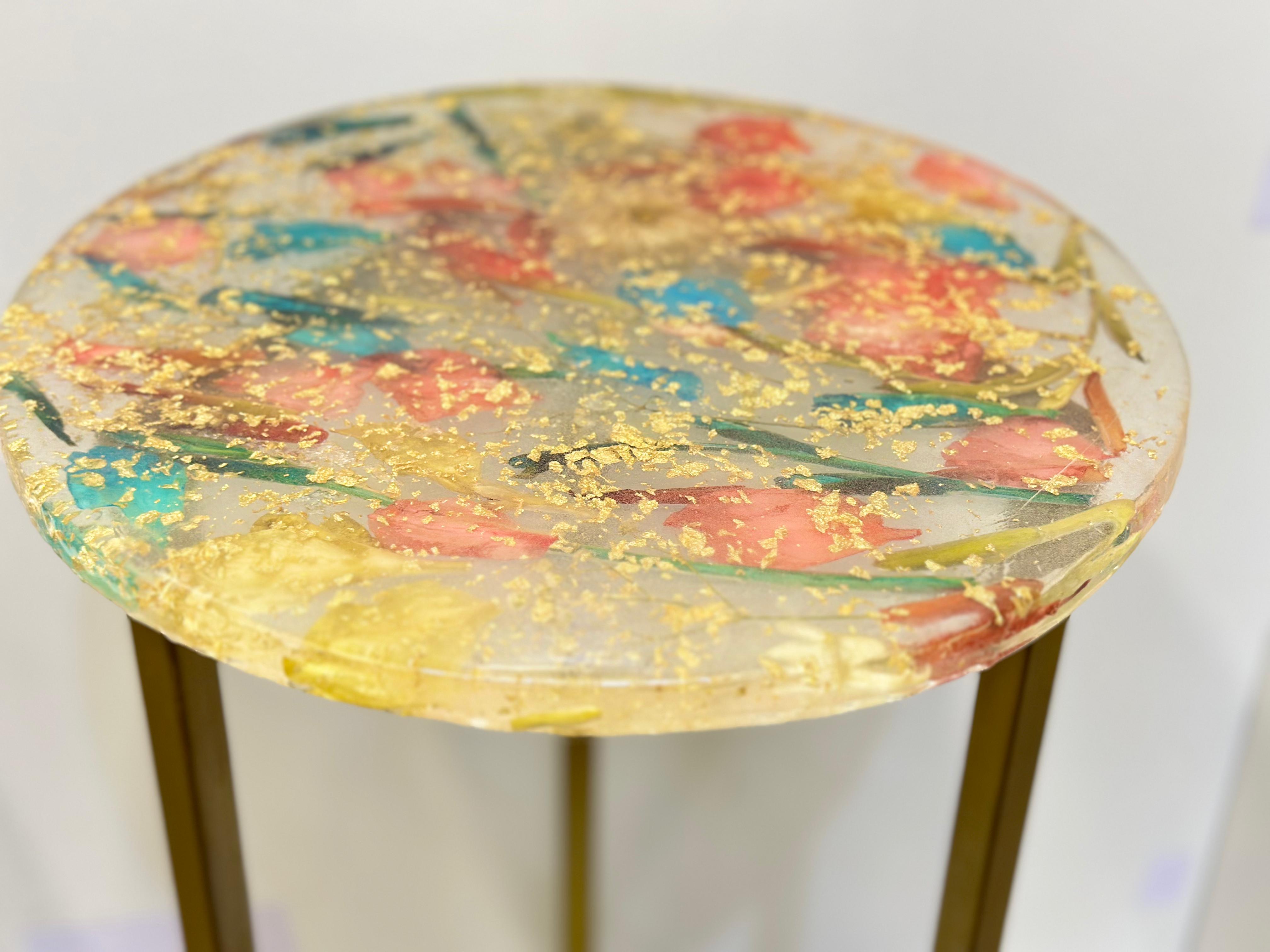 Original flowers coffee table - Resin Art Products