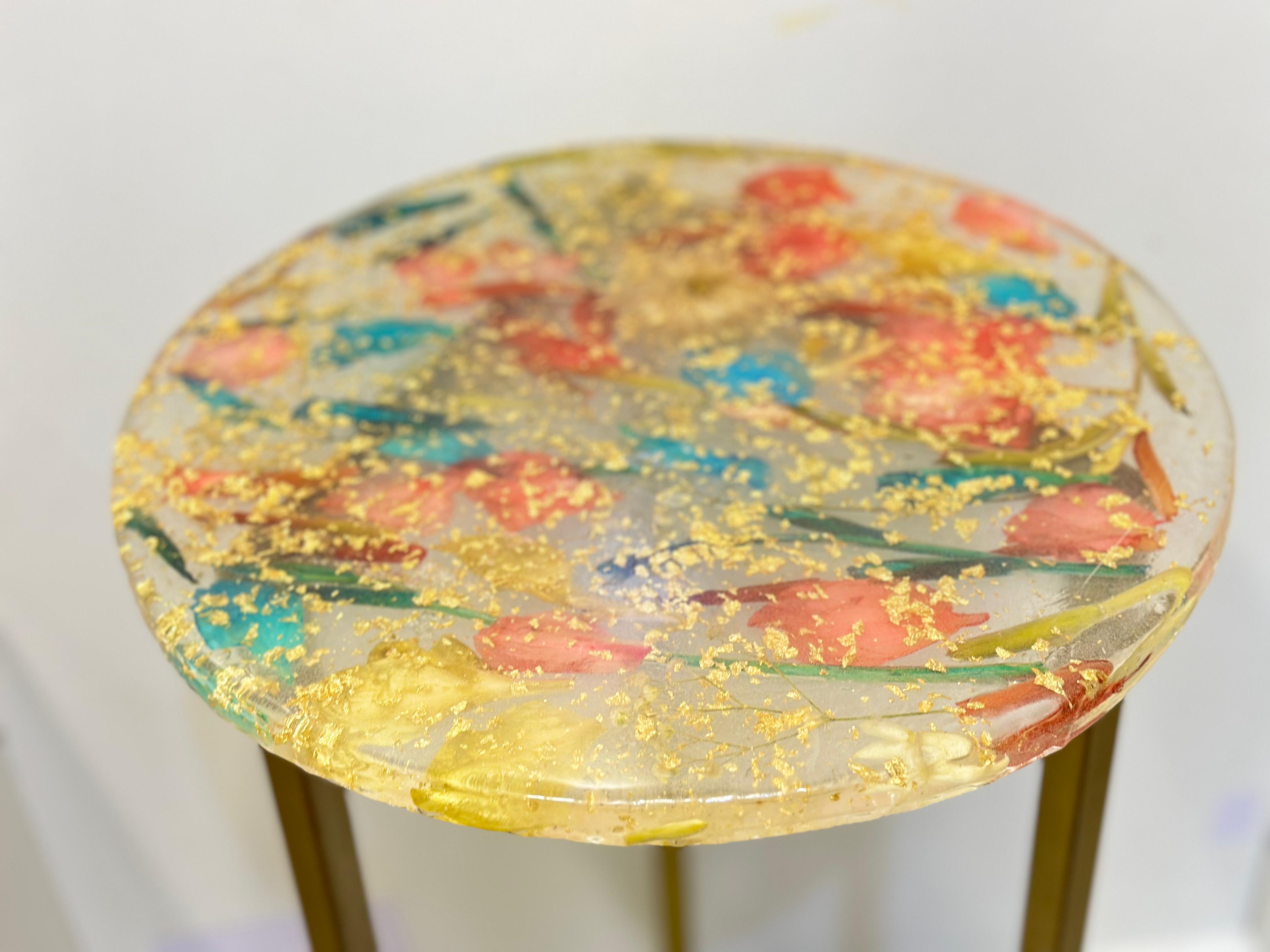 Original flowers coffee table - Resin Art Products