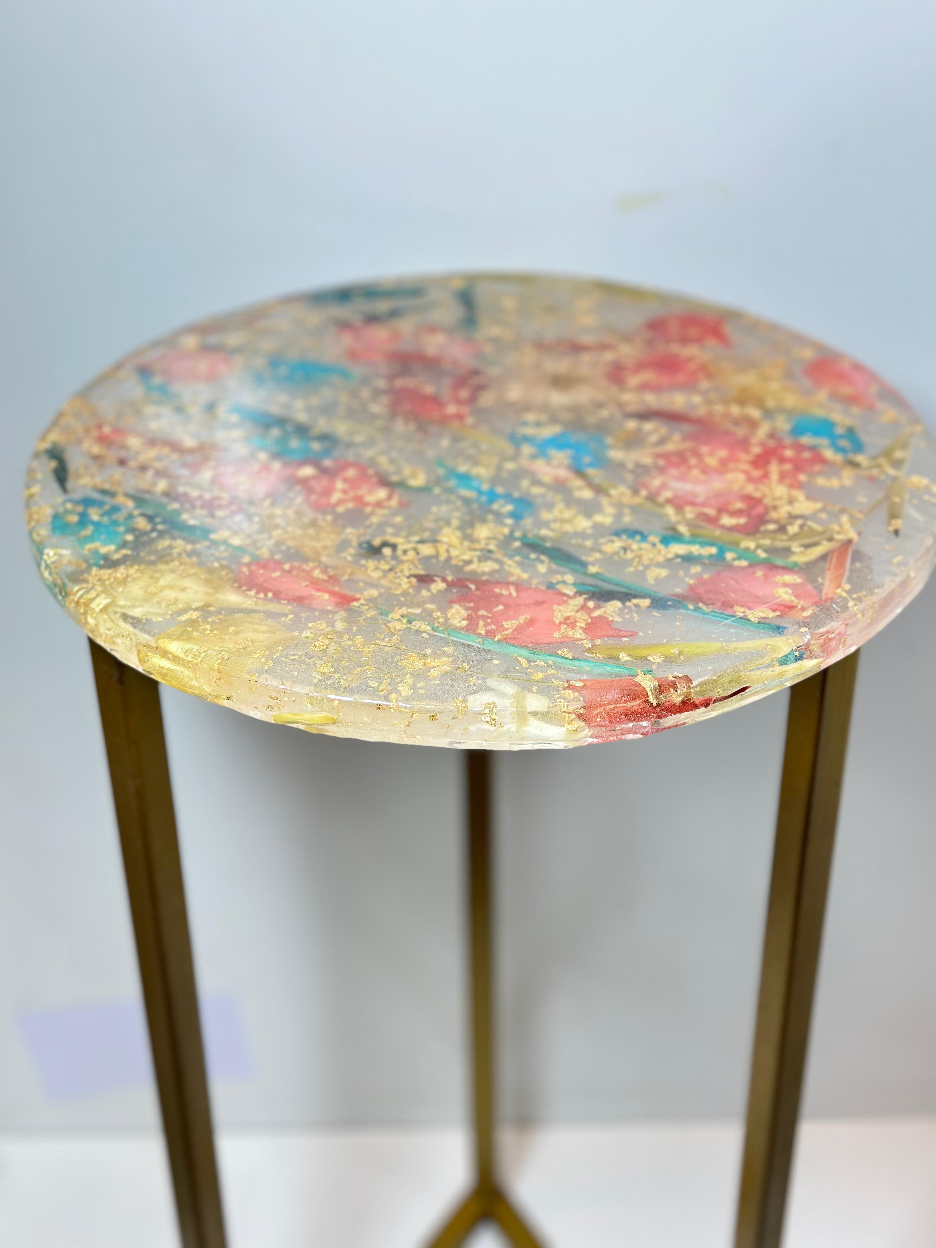 Original flowers coffee table - Resin Art Products